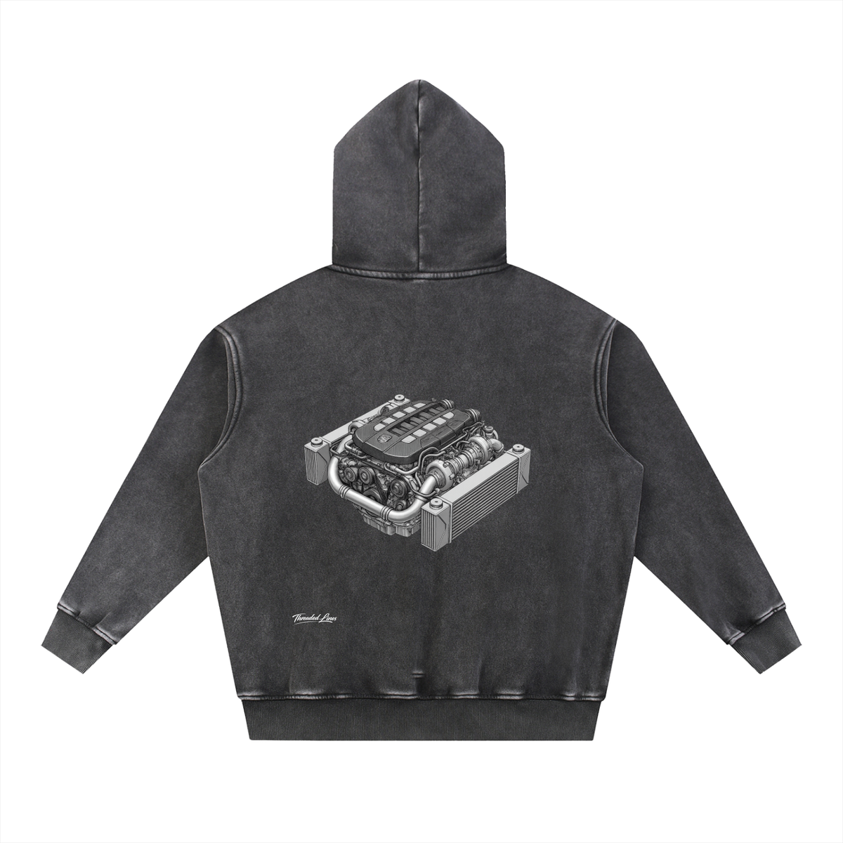 Snow Wash Fleece Oversize Hoodie