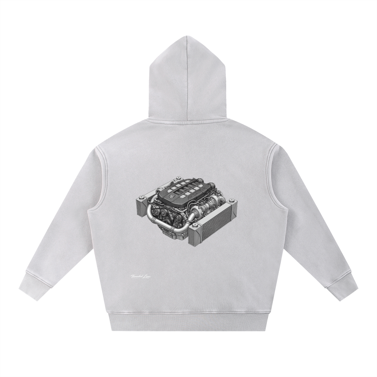 Snow Wash Fleece Oversize Hoodie