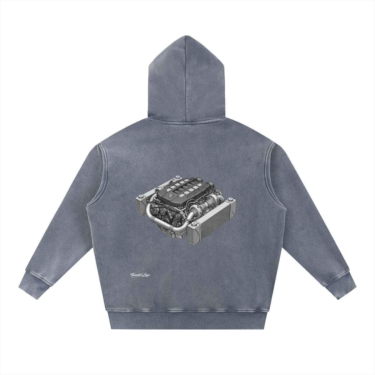 Snow Wash Fleece Oversize Hoodie